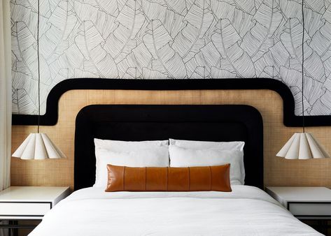 Mal's Renter-Friendly DIY Headboard Wall Completely Transformed Her 500 Square Foot Studio Apartment - Emily Henderson Diy Headboard Wall, New Apartment Essentials, Caned Headboard, Headboard Wall, Classic Bed, Diy Headboards, Apartment Essentials, Emily Henderson, Diy Headboard