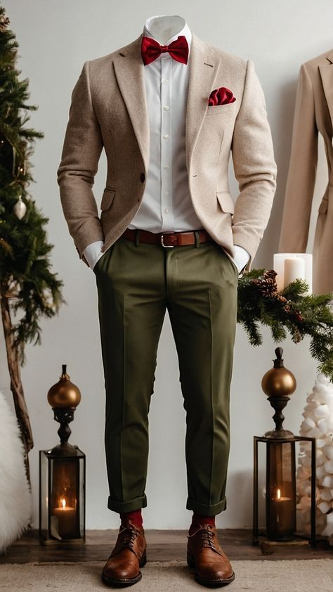 Get ready for the holiday season with our curated collection of men's Christmas outfits Whether you're looking for something C l a s s y and formal or a more casual and laid-back look we've got you covered From sleek black ensembles for formal parties to stylish and classy green attire for a festive touch our pictures showcase a variety of casual fashion styles suitable for any occasion Elevate your formal holiday party outfit with our selection of classy and stylish menswear Men’s Fashion Christmas, Formal Men’s Christmas Outfit, Christmas Formal Outfit Men, Men’s Christmas Outfit Ideas, Christmas Outfit Aesthetic Men, Semi Formal Outfits For Men Wedding, Christmas Business Casual Outfits, Men’s Holiday Party Outfit, Winter Wedding Guest Outfit Men