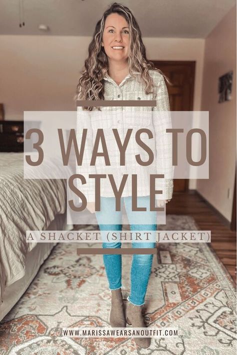 Shackets are all the rage How To Style A Corduroy Shacket, Shacket Style Ideas, Shaket Outfits For Women Fall, How To Dress Up A Shacket, How To Style A Shacket With Jeans, Shacket Outfit Women Work, How To Wear A Shacket With Jeans, Shaket Jacket Outfit Winter, Shacket And Jeans Outfit