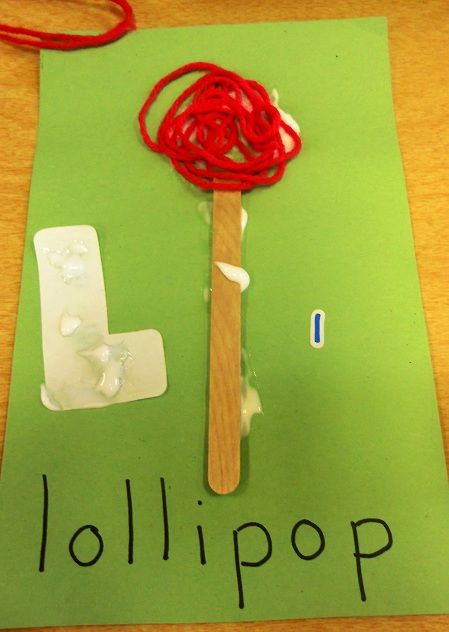 L is for lollipop Letter L Arts And Crafts For Preschool, L Is For Craft, Letter L Crafts, Letter P Crafts, Letter Recognition Preschool, Craft Activities For Toddlers, Preschool Letter Crafts, Abc Crafts, Alphabet Letter Crafts