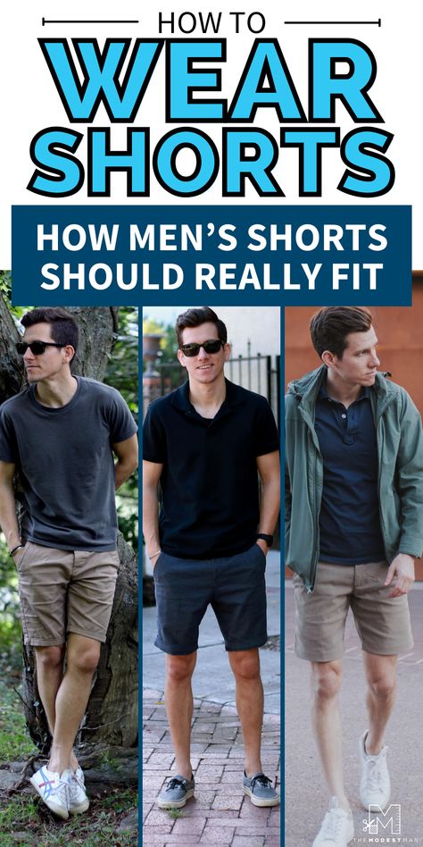 Find out the best way to wear shorts. Easy tips to wear shorts during the summer. Learn how to style your wardrobe with shorts. Men’s Casual Shorts Outfit, Men’s Shorts Style, Men’s Shoes With Shorts, Men Short Pants Outfit, Shorts Man Outfit, Casual Shorts Outfit Men, How To Style Shorts Men, Mens Shorts Outfits Summer, Short Shorts Men Outfit