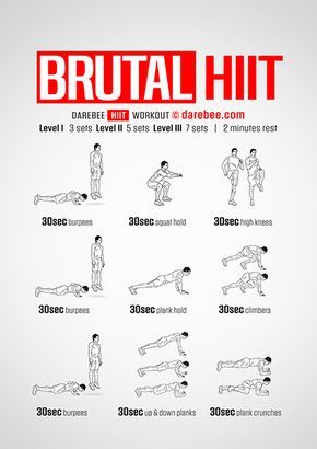 DAREBEE Workouts Hiit And Weights Workout Schedule, Brutal Hiit Workout, Hit Circuit Workout, Hiit Workouts For Endomorphs, Circuit Training Workouts At Home, Body Weight Circuit Workout, Hit Exercises Cardio, Hiit Back Workout, Body Weight Workouts Hitt