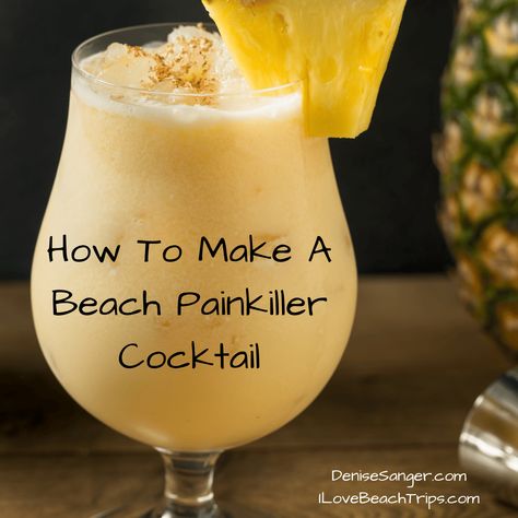 Painkiller Drink, Moscato Punch, Painkiller Recipe, Painkiller Cocktail, Bartender Recipes, Fun Summer Drinks, Tailgate Recipes, Pineapple Cocktail, Alcohol Beverages