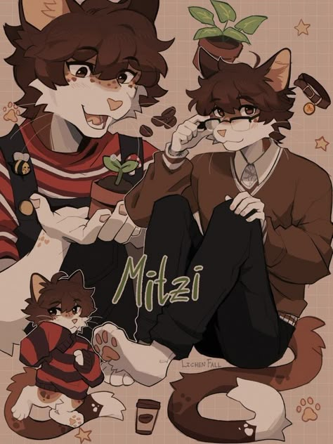 Cat Fursona Art, Cute Fursona, Cat Fursona, Anthro Cat, Fursona Art, Fursona Ideas, Anthro Art, 캐릭터 드로잉, Oc Inspo