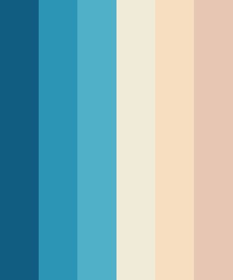 Sea Beach Color Palette Beach Vibes Color Palette, Sea Colour Pallete, Beachy Colors Palette, Blue Beach Color Palette, Sea Color Pallette, Ocean Theme Color Palette, Beach Colour Pallet, Sea Pallet Color, Sea Palette Color