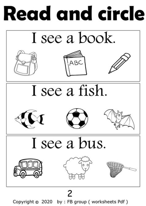 Circle Worksheet, Planning School, Kindergarten Phonics Worksheets, English Worksheets For Kindergarten, Kindergarten Reading Activities, Homeschool Preschool Activities, Kindergarten Reading Worksheets, English Activities For Kids, Preschool Reading