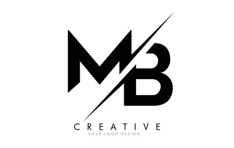 MB M B Letter Logo Design with a Creative Cut. Mb Logo Design Letter, Mb Logo Design, M B Logo, Mb Logo, B Letter Logo, Logo Monogramme, Android Wallpaper Dark, B Letter, Edit Logo