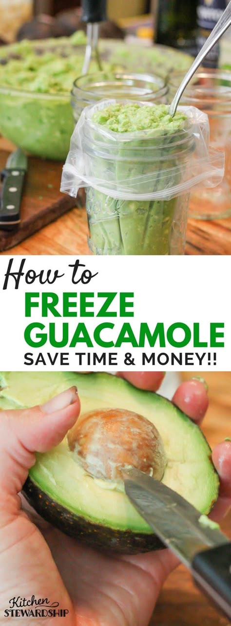 Freeze Guacamole, Frozen Guacamole, Freezing Food Guide, Freeze Food, Freezing Vegetables, Freezing Food, Freezer Food, Frozen Veggies, Food Saver