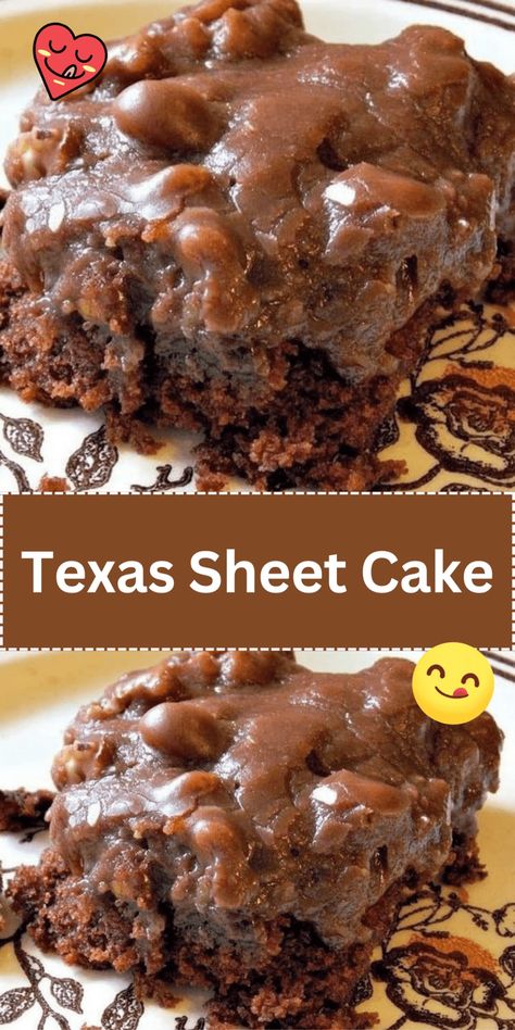 Texas Sheet Cake Texas Chocolate Sheet Cake, Chocolate Sheet Cake Recipe, Texas Sheet Cake Cookies, Fluffy Chocolate Cake, Texas Sheet Cake Recipe, Sheet Cake Recipe, Texas Sheet, Chocolate Sheet Cake, Texas Sheet Cake