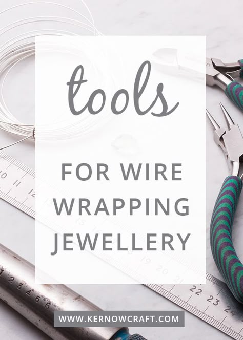 Find out what tools you need for using wire for jewellery making. Including wire wrapping beads, creating earwires etc. Get all the tools you need online with Kernowcraft Tools For Wire Jewelry Making, Wire Jewelry Tools, Wire Wrapping Tools, Wire Wrapping Beads, Diy Wire Jewelry Rings, Wire Wrapping Techniques, Wire Wrapping Diy, Wire Wrapping Tutorial, Wire Jewelry Rings