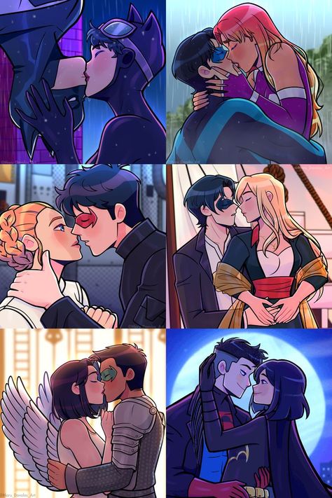 Jason Artemis, Selina X Bruce, Marinette X Damian Wayne, Artemis X Jason, Jason X Artemis, Starfire X Raven Ship, Tim X Stephanie, Damian Wayne X Jon Kent Kiss, Jason And Artemis