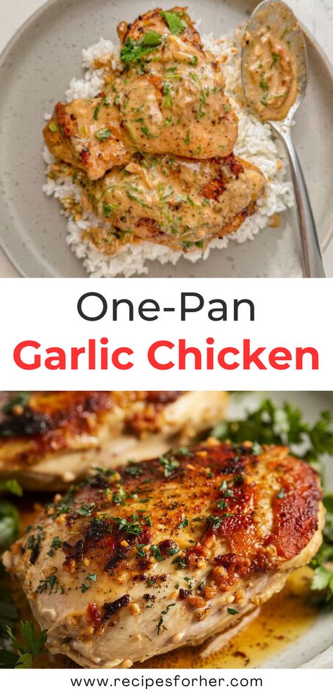 🧄 This Healthy Asian Recipes Chicken is a simple one-pan meal with the perfect blend of garlic, honey, and savory flavors. Quick to make and even better to eat! 🍗🥦 #HealthyChicken #OnePanGarlicChicken #FlavorfulMeals Chicken Thighs One Pan Meal, Healthy Asian Recipes Chicken, Boneless Skinless Chicken Thigh Dinner, Chopped Chicken Thigh Recipes, Chicken With Pan Sauce, Roasted Bone In Chicken Thigh Recipes, Quick Chicken Recipe, Boneless Chicken Leg Recipes, Recipes For Chicken Thighs Boneless