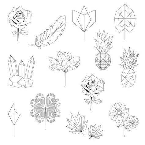 Set of nature linear illustration Free V... | Free Vector #Freepik #freevector #background #pattern #flower #floral Motif Development, Atom Tattoo, Linear Illustration, Mini Tats, Walls Design, Flower Icon, Sister Tattoo, Black And White Flower, Flower Icons