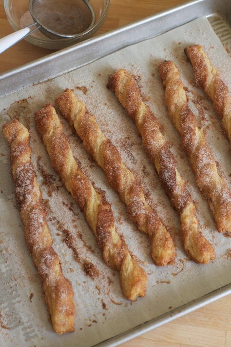 Cinnamon Twist (plus quick puff pastry how to) thebakerchick.com Quick Puff Pastry, Making Croissants, Puff Pastry Desserts, Cinnamon Twists, Bread Sticks, Puff Pastry Recipes, Pastry Desserts, Pastry Dough, Pastry Recipes