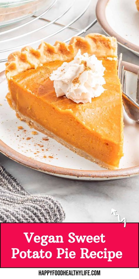 Indulge your sweet tooth with this Vegan Sweet Potato Pie Recipe! Think classic sweet potato pie is unbeatable? Wait until you try this rich, creamy, and surprisingly easy vegan version. Your taste buds will thank you for the burst of flavors in every bite. 
| Sweet Potato Recipes Dessert | Vegan Pies Recipes | vegan sweet potato pie recipes easy | Eggless Sweet Potato Pie, Vegan Sweet Potato Pound Cake, Sweet Potato Dessert Healthy, Sweet Potato Recipes Vegan, Sweet Potato Pie Recipes, Best Sweet Potato Pie, Healthy Sweet Potato Pie, Sweet Potato Pie Recipe Easy, Vegan Sweet Potato Pie