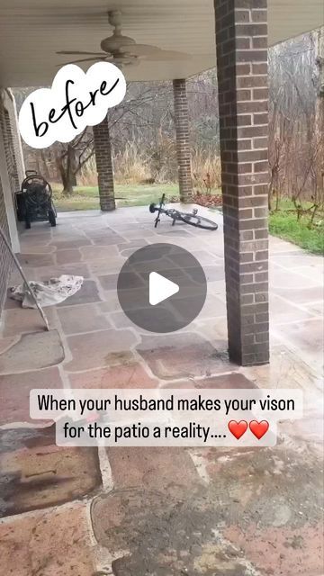 Porch Makeover Before And After, Concrete Stencil Outdoor Patio, Outdoor Concrete Paint Ideas, Paint Tile To Look Like Concrete, Paint Outdoor Tiles, Back Patio Remodel, Painting Outdoor Tiles Patio, Upgrade Concrete Patio, Painted Patio Tiles