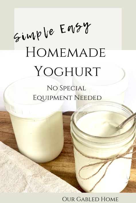 How to Easily Make Yogurt at Home - Our Gabled Home, Homemade Yogurt Recipes, Cheese Recipes Homemade, Making Yogurt, Yogurt Recipe, Yogurt Maker, Homemade Yogurt, Yogurt Recipes, Milk Recipes