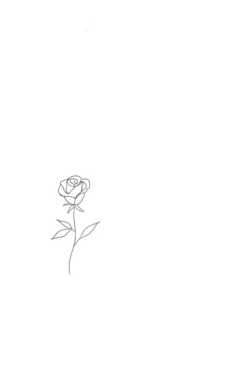 Rose With Date Stem Tattoo, Single Stem Rose Drawing, Tattoo Flower Sketch, Rose Top View Drawing, Horizontal Rose Tattoo, Rose Tiny Tattoo, Fine Line Rose Tattoo Design, Fine Rose Tattoo, Roses Tattoos For Women