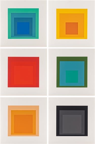 View Hommage to the Square (1970) By Albers Josef; Colour silkscreen on Hahnemühle (watermark); 55 x 55 cm; Signed; Edition. Access more artwork lots and estimated & realized auction prices on MutualArt. Anne Albers, Josef Albers Color, Joseph Albers, Anni Albers, Bauhaus Art, Homeschool Inspiration, Josef Albers, Expressionist Art, Abstract Geometric Art