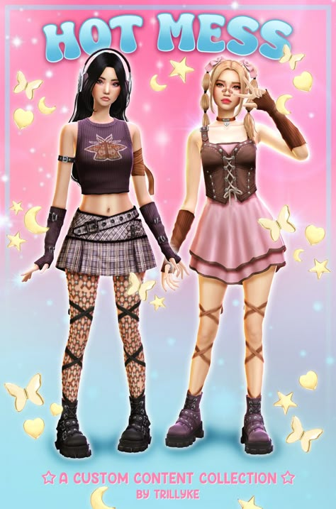 ✩ Trillyke ✩ | ⭐ HOT MESS ⭐ Sims 4 Clothing Cc Maxis Match, Sims 4 Tights Cc, Sims 4 Cc Leg Warmers, Sims 4 Mm Clothes, Ts4mm Cc, Cc Clothes, Sims 4 Cc Maxis, Cc Packs, Sims 4 Mods Cc