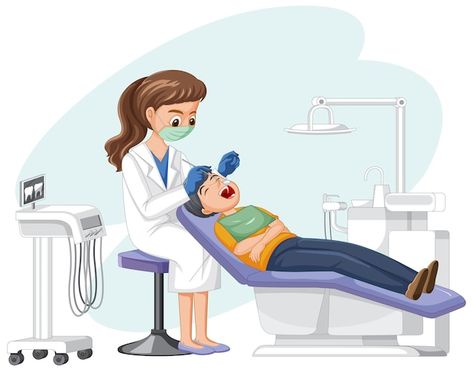 Zanimanja Ljudi, Dentist Illustration, Dentist Clipart, Dentist Cartoon, Dental Wallpaper, Teeth Illustration, Dental Posters, Remedies For Tooth Ache, Kids Dentist