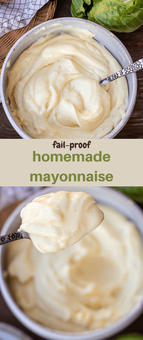 The best tasting mayonnaise I have ever had! This homemade mayonnaise recipe is fail-proof, so much better than storebought and can be used in a lot of recipes. #mayonnaise #homemade #salads #mayo #appetizers #dips Best Mayonnaise Recipe, Home Made Mayonnaise Recipe, Simple Mayonnaise Recipe, Best Foods Mayonnaise Recipe, Home Made Mayonnaise, How To Make Mayonnaise At Home, Home Made Mayonnaise Recipe Simple, Make Your Own Mayonnaise, Homemade Mayonnaise Recipe