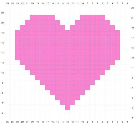 Crochet Heart Hot Pad - Daisy Farm Crafts Grid Crochet, Crochet Guide, Crochet Throws, Daisy Farm Crafts, Heart Coaster, Crochet Grid, Daisy Farm, Video Game Sprites, Unique Cross Stitch