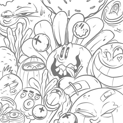 pop on Behance Graffiti Doodles Drawing, Graffiti Wildstyle, Doddle Art, Pop Art Drawing, Graffiti Doodles, Art Sketches Doodles, Doodle Art Journals, Doodle Art Drawing, Detailed Coloring Pages