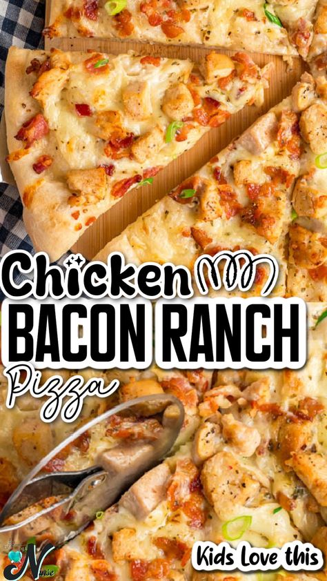 Indulge in the ultimate flavor combo with our Chicken Bacon Ranch Pizza! This easy-to-make recipe features a crispy crust topped with savory chicken, crispy bacon, and creamy ranch dressing. Perfect for family dinners, game nights, or any occasion. Chicken Bacon Ranch Pizza Recipe, Bacon Ranch Pizza, Ranch Pizza, Chicken Bacon Ranch Pizza, Creamy Ranch Dressing, Chicken Crispy, Creamy Ranch, Homemade Pizza Dough, Best Instant Pot Recipe