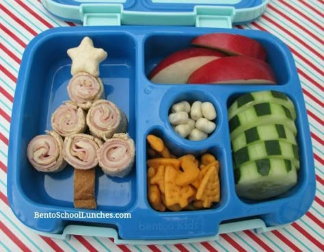 Christmas Lunch Kids, Fun Kid Lunch, Bento Box Lunch For Kids, Kids Lunch Box Meals, Kindergarten Lunch, Preschool Lunch, Holiday Lunch, Lunch For School, Kid Lunches