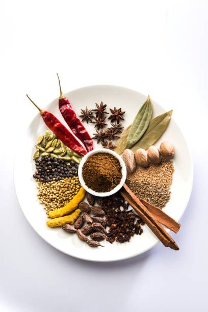 Indian Spice Mix | Garam Masala Powder Masala Photography, Indian Spice Mix, Just Ingredients, Spices Photography, Ingredients Photography, Garam Masala Powder, Organic Packaging, Spices Packaging, Food Photography Tutorial