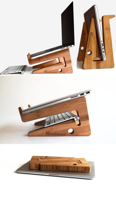 Diy Laptop Stand, Wooden Laptop Stand, Laptop Screen Repair, Diy Laptop, Laptops For Sale, Laptop Macbook, Desktop Stand, Cnc Projects, Laptop Table