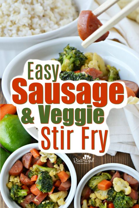 Sausage Stir Fry, Veggie Stir Fry Recipes, Homemade Stir Fry, Salmon Patties Recipe, Recipes For Families, Patties Recipe, Salmon Patties, Veggie Stir Fry, Easy Family Recipes