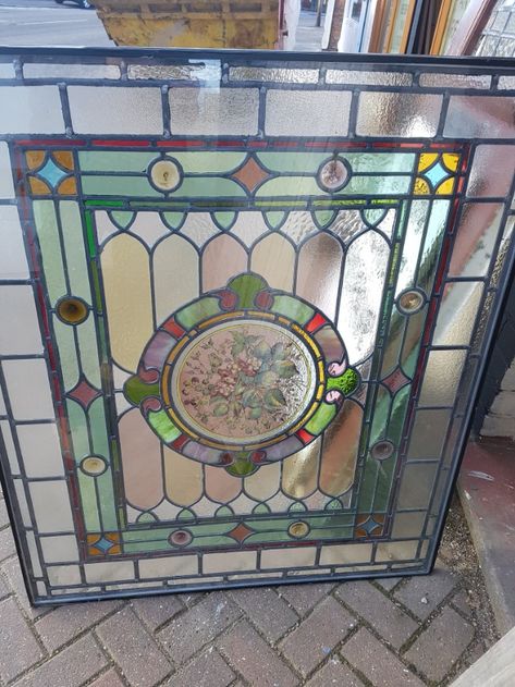 Stained Glass Windows In Homes Victorian, Stained Glass Door Victorian, Edwardian Doors, Edwardian Stained Glass Windows, Victorian Stained Glass Panels Window, Victorian Stained Glass Panels, Stained Glass Panels Antique, Victorian Doors, Hanging Stained Glass