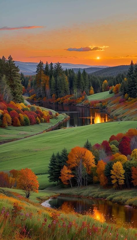 Autumn Photography Nature Landscapes, Sunset Images Nature, Autumn Scenes Country Life, Autumn Pictures Art, Autumn Scenery Landscape, Fall Scenery Wallpaper, Fall Scenery Autumn Scenes, Fall Images Autumn Beautiful, Beautiful Fall Scenery