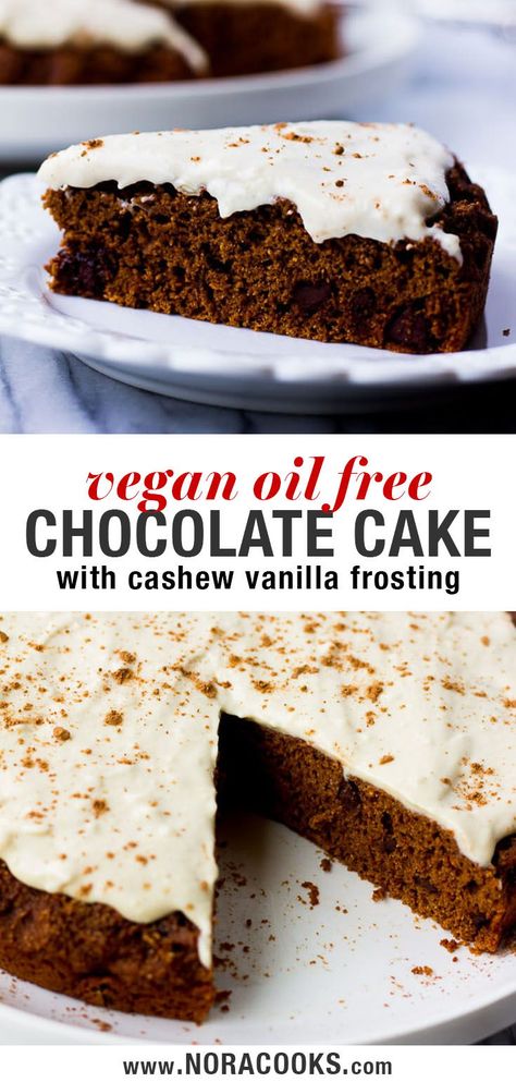 Cashew Frosting, Nora Cooks, Oil Free Vegan Recipes, Fig Cake, Vegan Baking Recipes, Easy Vegan Dessert, Plant Based Desserts, Healthy Vegan Desserts, Oil Free Vegan