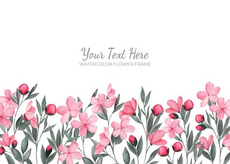 Bookmark Background, Pink Delphinium, Background Frames, Birth Art, Happy Birthday Text, Background Frame, Flower Graphic Design, Eid Cards, Floral Wreath Watercolor