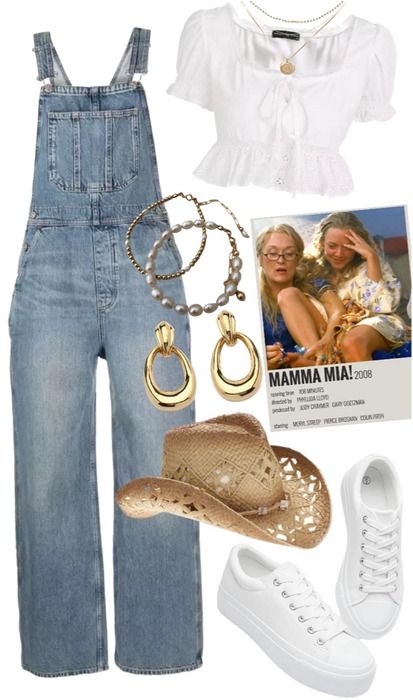 Mamma Mia Outfit | ShopLook Mamma Mia Clothes Aesthetic, Mamma Mia Denim Outfit, Mamma Mia Concert Outfits, Mamma Mia The Party Outfits, Momma Mia Halloween Costumes, Ma Ma Mia Outfits, Mamma Mia Outfit Aesthetic, Mama Mia Costume Ideas, Mamma Mia Dress Up