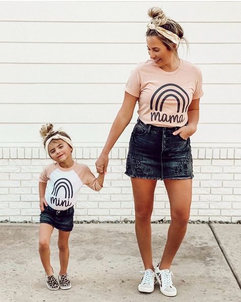 The Most Instagrammable and Gift-Worthy Tees For Moms This Mother's Day Mini Tees, Krista Horton, Mom And Me Shirts, Idee Cricut, Mama And Mini, Mini Outfit, Mother Shirts, Mommy And Me Shirt, Mommy Shirts