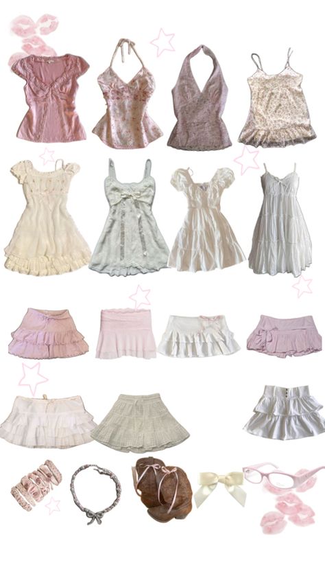 coquette outfits, cute, real coquette, dollete, outfit inspo, cute, light pink, cute coquette, pretty, pretty pink, white coquette, pink coquette Outfit Inspo Cute, White Coquette, Coquette Outfits, Cute Coquette, Coquette Pink, Pink Coquette, Princess Outfits, Kinds Of Clothes, Croquettes