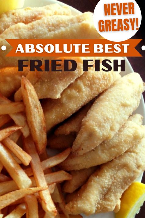 You won't find a better fried fish recipe! Light, golden breading over fresh lake perch (can sub cod or other mild white fish) -- this is a true fisherman's recipe that always gets rave reviews. It's great all year - especially during Lent. #friedfish #fish #lakeperch #friedlakeperch #cod #friedcod #lentrecipe #lent #meatlessmeal #fishfry #fridayfishfry #meatfreemeal #agoudalife Fried Perch Fish Recipes, Fried Perch, Fried Whiting Fish Recipes, Oven Fried Whiting Fish Recipes, Perch Fish Recipes, Pan Fried Fish Fillet, Cod Fish Fry, Fried Cod Fish Recipes Beer Batter, Perch Recipes