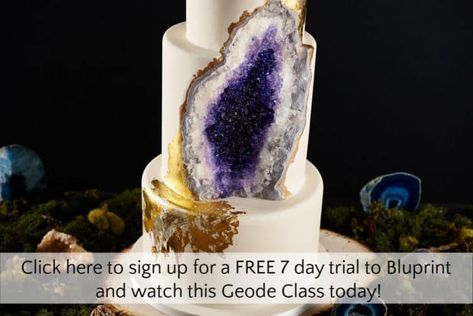 Wedding Cake Geode, Teen Cake Ideas, Edible Geode, Spiritual Party, Crystal Cakes, Geode Cakes, Wow Cake, Nature Cake, Elegant Cake Design