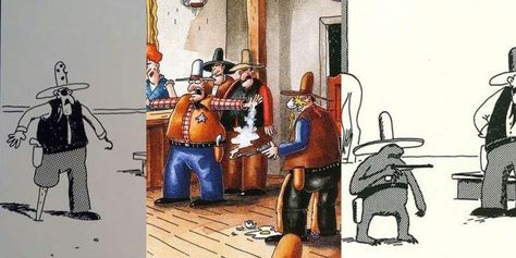 The Far Side: 10 Funniest Comics Set in the Old West The Far Side Gallery, Breaking The Fourth Wall, Far Side Comics, New Thor, James Drury, Far Side, 10 Funniest, Great Western, The Far Side