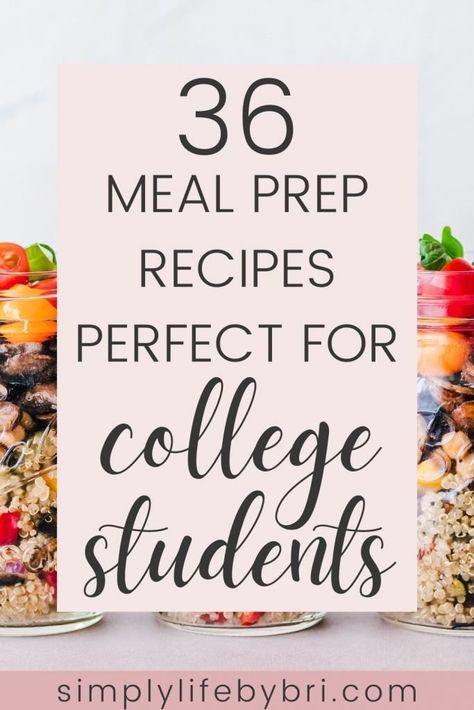 College Student Meal Prep, Student Meal Prep, College Cooking Recipes, Cheap College Meals, Student Dinners, College Dinners, Healthy College Meals, Cheap Meal Prep, Easy Recipes For College Students