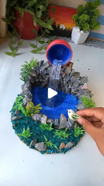 EKRAM KHAN on Instagram: "DIY fountain ⛲🏞️.
.
.
.
.
.
.
.
#diycrafts #viral" Miniature Garden Diy, Diy Miniature Garden, Flower Cups, Diy Fountain, Fairy Garden Crafts, Buddha Painting, Flower Cup, Princesa Disney, Instagram Diy