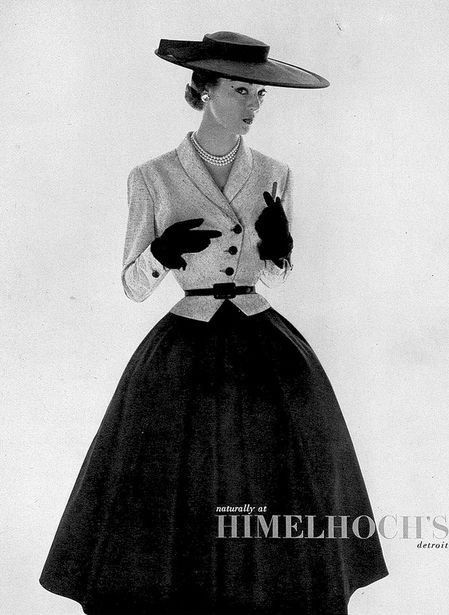 Vogue 1950s Fashion, 1950s London Fashion, The New Look 1950s, 1950s Rich Fashion, Old Hollywood Style Outfits, 50s Vogue, Jean Patchett, Adele Simpson, 1950s Vogue