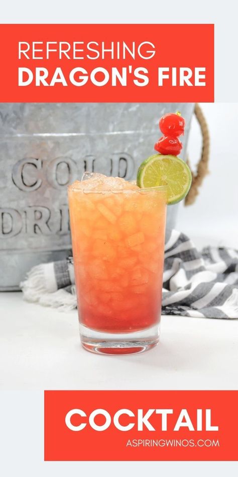 Refreshing Dragon's Fire Cocktail | Fireball Liquor Cocktail | Dragon's Cocktail | Dragon's Fire Cocktail Recipe | Cocktail Recipe | Bourbon and Rum Cocktails #RefreshingDragonsFireCocktail #FireballLiquorCocktail #DragonsCocktail #FireCocktailRecipe #BourbonRumCocktails Dragon Alcoholic Drinks, Dnd Alcoholic Drinks, House Of The Dragon Themed Drinks, Fire Cocktail Drink Recipes, Dnd Inspired Drinks, Dragon Themed Drinks, Fire Themed Drinks, House Of The Dragon Cocktails, House Of The Dragon Drinks