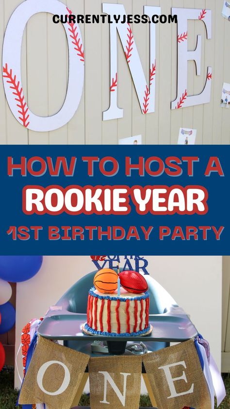 Score big with your little one's first birthday party! Check out our 'Rookie of the Year' theme for fun sports decor, yummy snacks, and awesome game ideas. Plus, get all the links to recreate the magic. Let's make that first birthday unforgettable! #FirstBirthday #PartyIdeas #RookieOfTheYear #SportsParty Rookie Of The Year Party, Baseball Theme Birthday Party, 1st Birthday Party Games, Baby Pictures Ideas, Baby Items Must Have, Theme Snack, Baseball Theme Birthday, Baseball First Birthday, Candy Themed Party