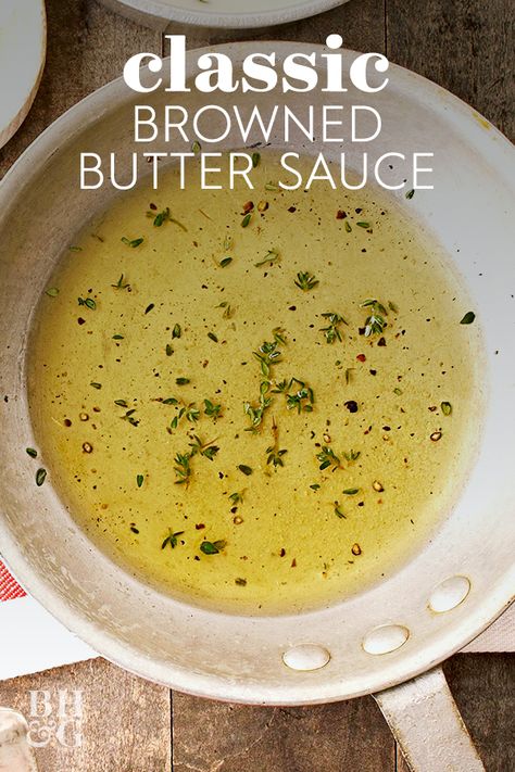 Burnt Butter Sauce, Brown Butter Sauce Recipe, Browned Butter Sauce, Butter Sauce For Pasta, Ravioli Sauce, Grandma Recipes, Pasta Bread, Recipe For Pasta, Brown Butter Sauce