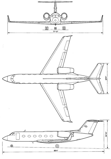 Plane Blueprint, Airplane Sketch, Blueprint For 3d Modeling, Plane Drawing, Rc Plane Plans, Dassault Falcon, Gulfstream G650, Airplane Coloring Pages, Blueprint Drawing